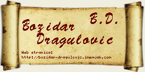 Božidar Dragulović vizit kartica